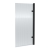 Nuie Matt Black Square Hinged Fluted Bath Screen 1520mm H x 830mm W - 8mm Glass