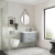Nuie Fluted Satin Grey Bathroom Suite