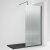 Nuie Fluted Black 1850mm Wet Room Glass Shower Screen
