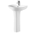 Nuie Freya Basin and Full Pedestal 550mm Wide - 1 Tap Hole