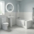 Nuie Freya Complete Bathroom Suite with B-Shaped Shower Bath 1700mm - Left Handed | Thumbnail Image