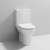 Nuie Freya Rimless Open Back Close Coupled Toilet with Push Button Cistern - Soft Close Seat