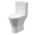 Nuie Freya Comfort Height Close Coupled Rimless Toilet Pan with Push Button Cistern - Soft Close Seat