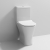 Nuie Freya Comfort Height Close Coupled Rimless Toilet Pan with Push Button Cistern - Soft Close Seat