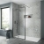 Nuie Full Outer Frame Brushed Pewter 1850mm Wet Room Glass Shower Screen | Thumbnail Image