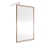 Nuie Full Outer Framed Wetroom Screen 1200mm W x 1850mm H with Support Bar 8mm Glass - Brushed Bronze | Thumbnail Image