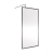 Nuie Full Outer Framed Wetroom Screen 1000mm W x 1850mm H with Support Bar 8mm Glass - Brushed Pewter | Thumbnail Image