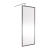 Nuie Full Outer Framed Wetroom Screen 800mm W x 1850mm H with Support Bar 8mm Glass - Brushed Pewter | Thumbnail Image