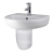Nuie Harmony Basin and Semi Pedestal 500mm Wide - 1 Tap Hole