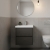 Havana Wall Hung 2-Drawer Vanity Unit with Basin 3 500mm Wide - Graphite Grey