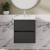 Havana Wall Hung 2-Drawer Vanity Unit with Basin 3 500mm Wide - Graphite Grey | Thumbnail Image