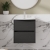 Havana Wall Hung 2-Drawer Vanity Unit with Basin 4 500mm Wide - Graphite Grey | Thumbnail Image