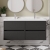 Havana Wall Hung 4-Drawer Vanity Unit with Double Polymarble Basin 1200mm Wide - Graphite Grey | Thumbnail Image