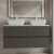 Havana Wall Hung 4-Drawer Vanity Unit with Bellato Grey Worktop 1200mm Wide - Graphite Grey Woodgrain | Thumbnail Image