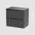Havana Wall Hung 2-Drawer Vanity Unit with Sparkling Black Worktop 600mm Wide - Graphite Grey