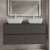 Havana Wall Hung 4-Drawer Vanity Unit with Worktop 1200mm Wide - Graphite Grey