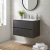 Havana Wall Hung 2-Drawer Vanity Unit with Basin 2 800mm Wide - Graphite Grey