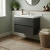 Havana Wall Hung 2-Drawer Vanity Unit with Basin 3 800mm Wide - Graphite Grey