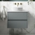 Havana Wall Hung 2-Drawer Vanity Unit with Bellato Grey Worktop 600mm Wide - Coastal Grey