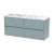 Havana Wall Hung 4-Drawer Vanity Unit with Carrera Marble Worktop 1200mm Wide - Coastal Grey | Thumbnail Image
