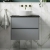 Havana Wall Hung 2-Drawer Vanity Unit with Sparkling Black Worktop 600mm Wide - Coastal Grey