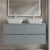 Havana Wall Hung 4-Drawer Vanity Unit with Worktop 1200mm Wide - Coastal Grey