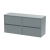 Havana Wall Hung 4-Drawer Vanity Unit with Worktop 1200mm Wide - Coastal Grey