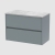 Havana Wall Hung 2-Drawer Vanity Unit with Bellato Grey Worktop 800mm Wide - Coastal Grey