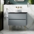 Havana Wall Hung 2-Drawer Vanity Unit with Sparkling Black Worktop 800mm Wide - Coastal Grey