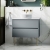 Havana Wall Hung 2-Drawer Vanity Unit with Sparkling White Worktop 800mm Wide - Coastal Grey