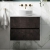Havana Wall Hung 2-Drawer Vanity Unit with Bellato Grey Worktop 600mm Wide - Metallic Slate