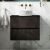 Havana Wall Hung 2-Drawer Vanity Unit with Sparkling Black Worktop 600mm Wide - Metallic Slate