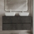 Havana Wall Hung 4-Drawer Vanity Unit with Worktop 1200mm Wide - Metallic Slate