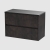 Havana Wall Hung 2-Drawer Vanity Unit with Sparkling Black Worktop 800mm Wide - Metallic Slate