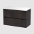 Havana Wall Hung 2-Drawer Vanity Unit with Sparkling White Worktop 800mm Wide - Metallic Slate