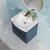 Havana Wall Hung 2-Drawer Vanity Unit with Basin 4 500mm Wide - Midnight Blue | Thumbnail Image