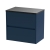 Havana Wall Hung 2-Drawer Vanity Unit with Sparkling Black Worktop 600mm Wide - Midnight Blue | Thumbnail Image