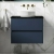 Havana Wall Hung 2-Drawer Vanity Unit with Sparkling Black Worktop 600mm Wide - Midnight Blue | Thumbnail Image