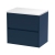 Havana Wall Hung 2-Drawer Vanity Unit with Sparkling White Worktop 600mm Wide - Midnight Blue | Thumbnail Image