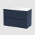 Havana Wall Hung 2-Drawer Vanity Unit with Sparkling White Worktop 800mm Wide - Midnight Blue | Thumbnail Image
