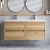 Havana Wall Hung 4-Drawer Vanity Unit with Double Polymarble Basin 1200mm Wide - Autumn Oak | Thumbnail Image