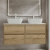 Havana Wall Hung 4-Drawer Vanity Unit with Bellato Grey Worktop 1200mm Wide - Autumn Oak | Thumbnail Image