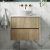Havana Wall Hung 2-Drawer Vanity Unit with Sparkling White Worktop 600mm Wide - Autumn Oak