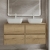 Havana Wall Hung 4-Drawer Vanity Unit with Worktop 1200mm Wide - Autumn Oak