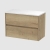 Havana Wall Hung 2-Drawer Vanity Unit with Sparkling White Worktop 800mm Wide - Autumn Oak