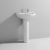 Nuie Ivo Basin and Full Pedestal 555mm Wide - 2 Tap Hole