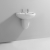 Nuie Ivo Basin and Semi Pedestal 555mm Wide - 2 Tap Hole