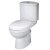 Nuie Ivo Close Coupled Toilet with Push Button Cistern - Soft Close Seat