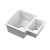 Nuie Undermount Fireclay Kitchen Sink 1.5 Bowl with Overflow 579mm L x 445mm W - White | Thumbnail Image
