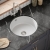 Nuie Undermount Round Kitchen Sink 1.0 Bowl with Central Waste and Overflow 460mm Diameter - White | Thumbnail Image